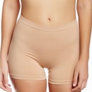 Skinnygirl Smoothers Shapers High Waist‎ Seamless Biker Shorts Nude Tan  L NEW